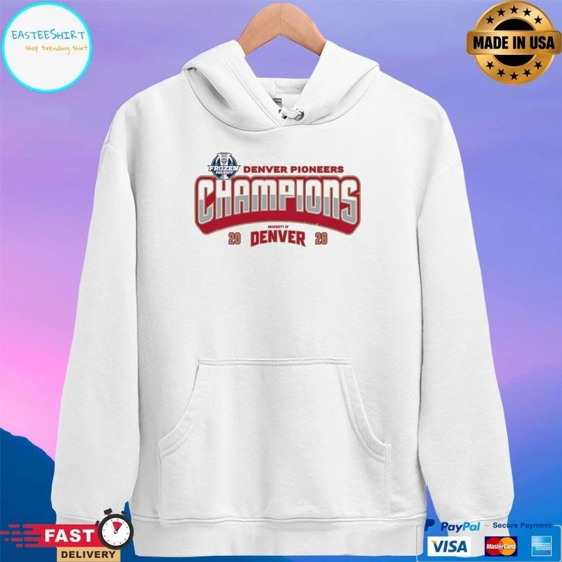 Frozen Faceoff Denver Pioneers Champions University Of Denver 2026 T-shirts