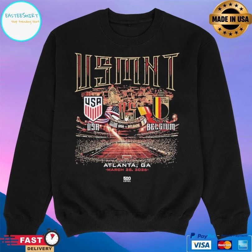 USMNT Vs Belgium 2026 Match Up Atlanta Ga March 28 2026 T-shirts