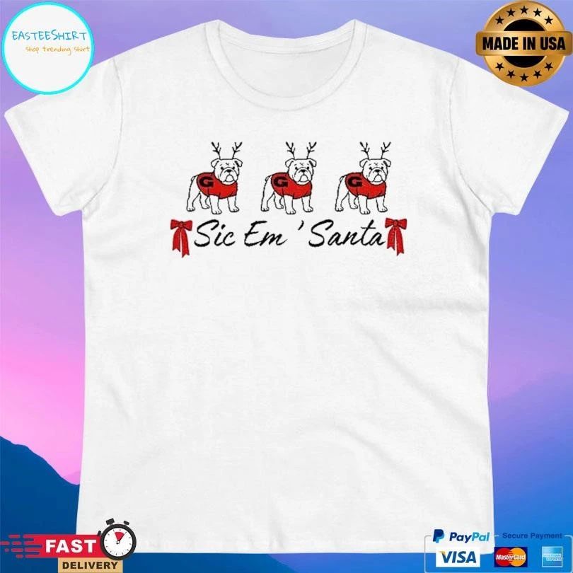 Em Santa Georgia Bulldogs Christmas 2025 T-shirts