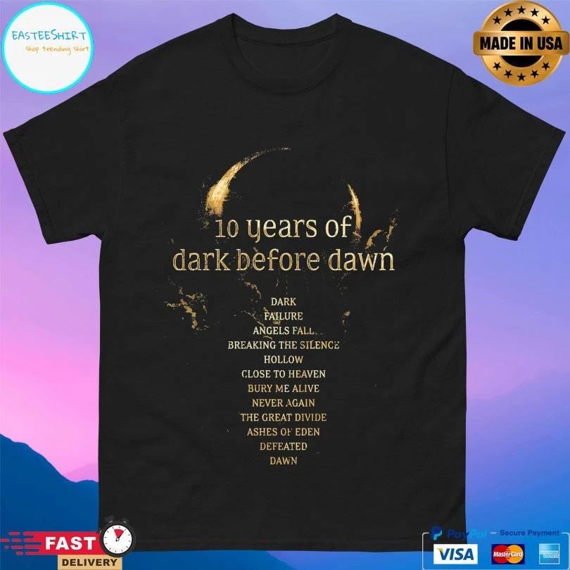 Breaking Benjamin 10 Years Of Dark Before Dawn T-shirts