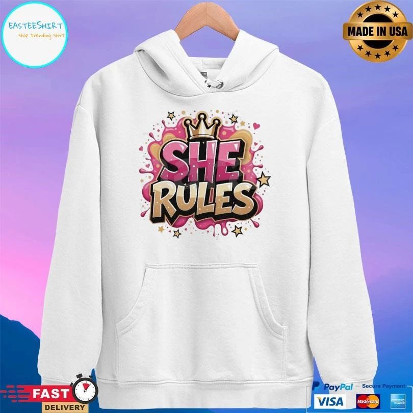 She Rules Clipart With Crown T-shirts