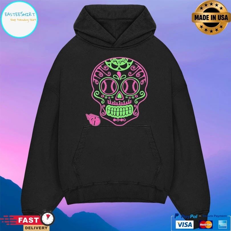 Cleveland Guardians Luxe Signature Knit Sugar Skull T-shirt