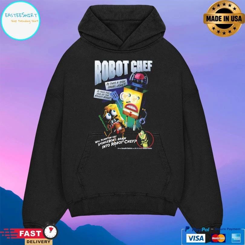 Robot Chef Will Plankton Get Spongebob’s Brain Into Robot Chef T-shirts