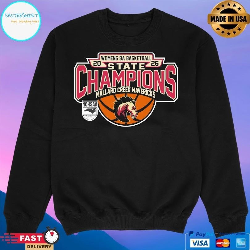 NCHSAA Women’s 8a Basketball State Champions Mallard Creek Mavericks T-shirts