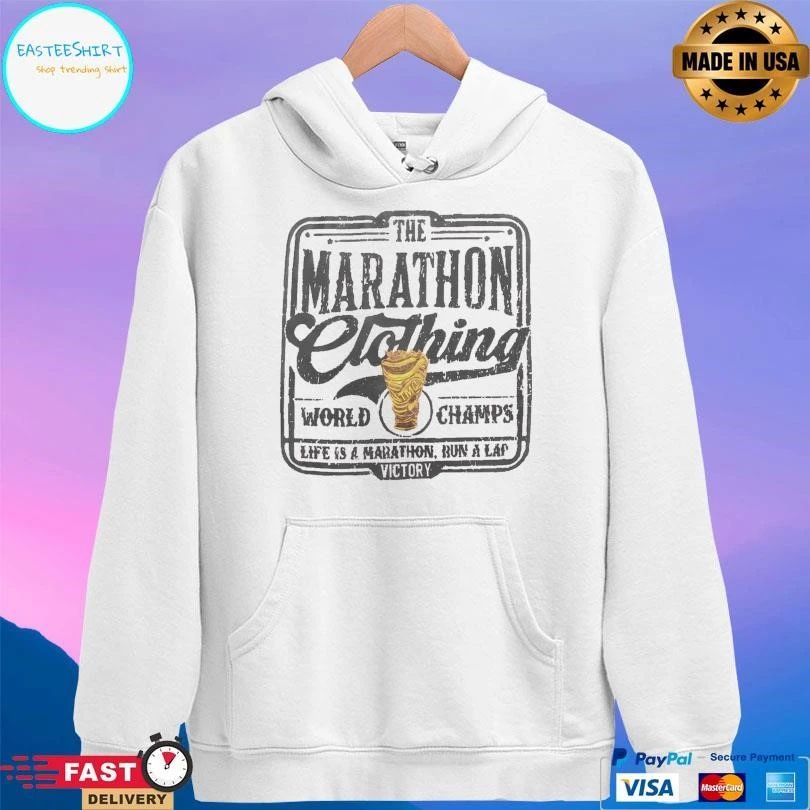 Vintage The Marathon World Champs Life Is A Marathon Run A Lap Victory T-shirts