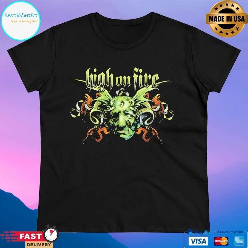 High On Fire Green Demon T-shirts
