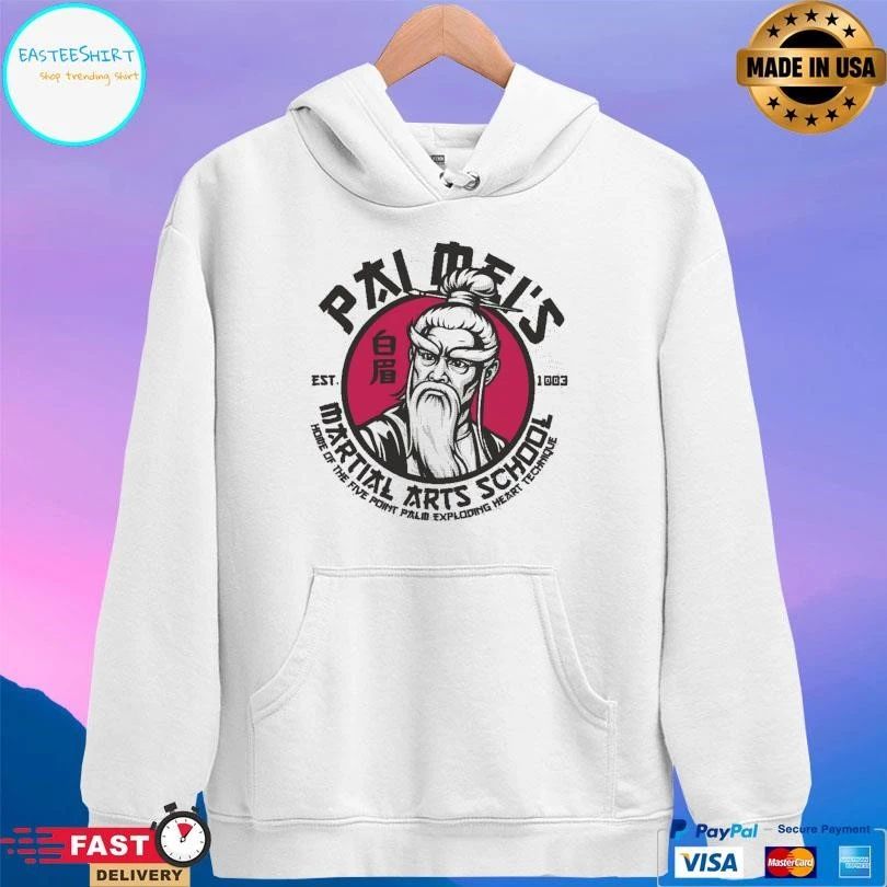 Pai Mei’s Martial Arts School Home Of The Five Point Palm Exploding Heart Technique Est 1003 T-shirts