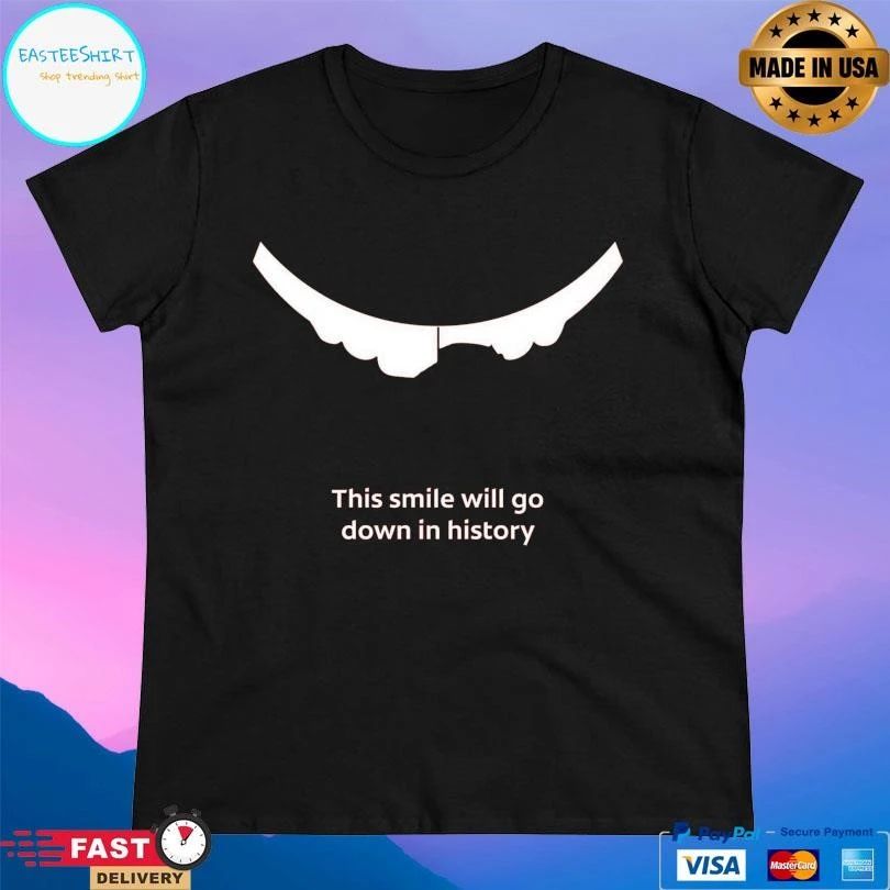 Jack Hughes This Smile Will Go Down In History T-shirts