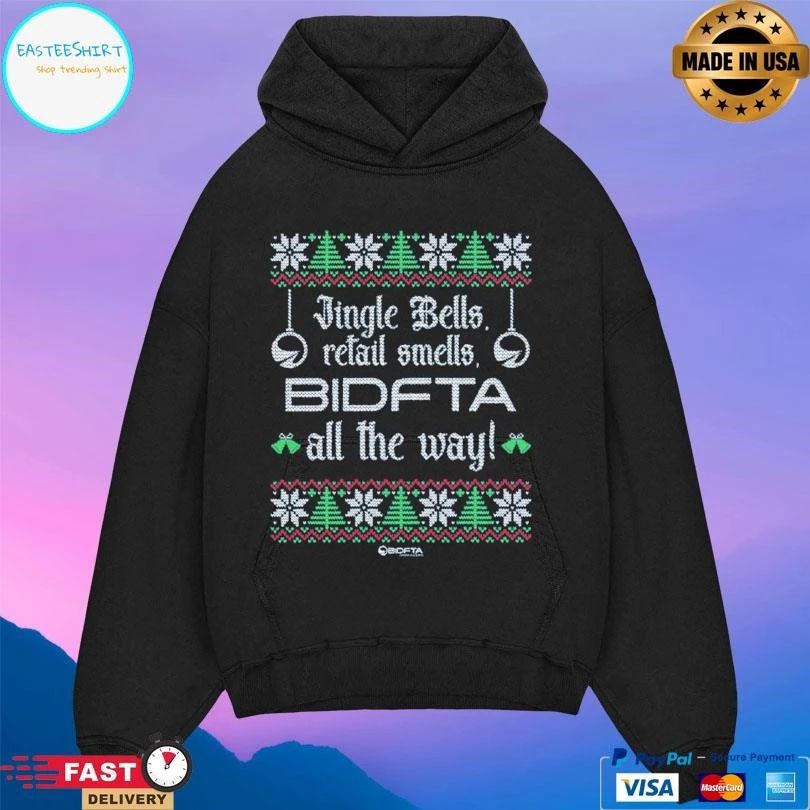 Jingle Bells Retail Smells Bidfta All The Way Christmas 2025 T-shirts