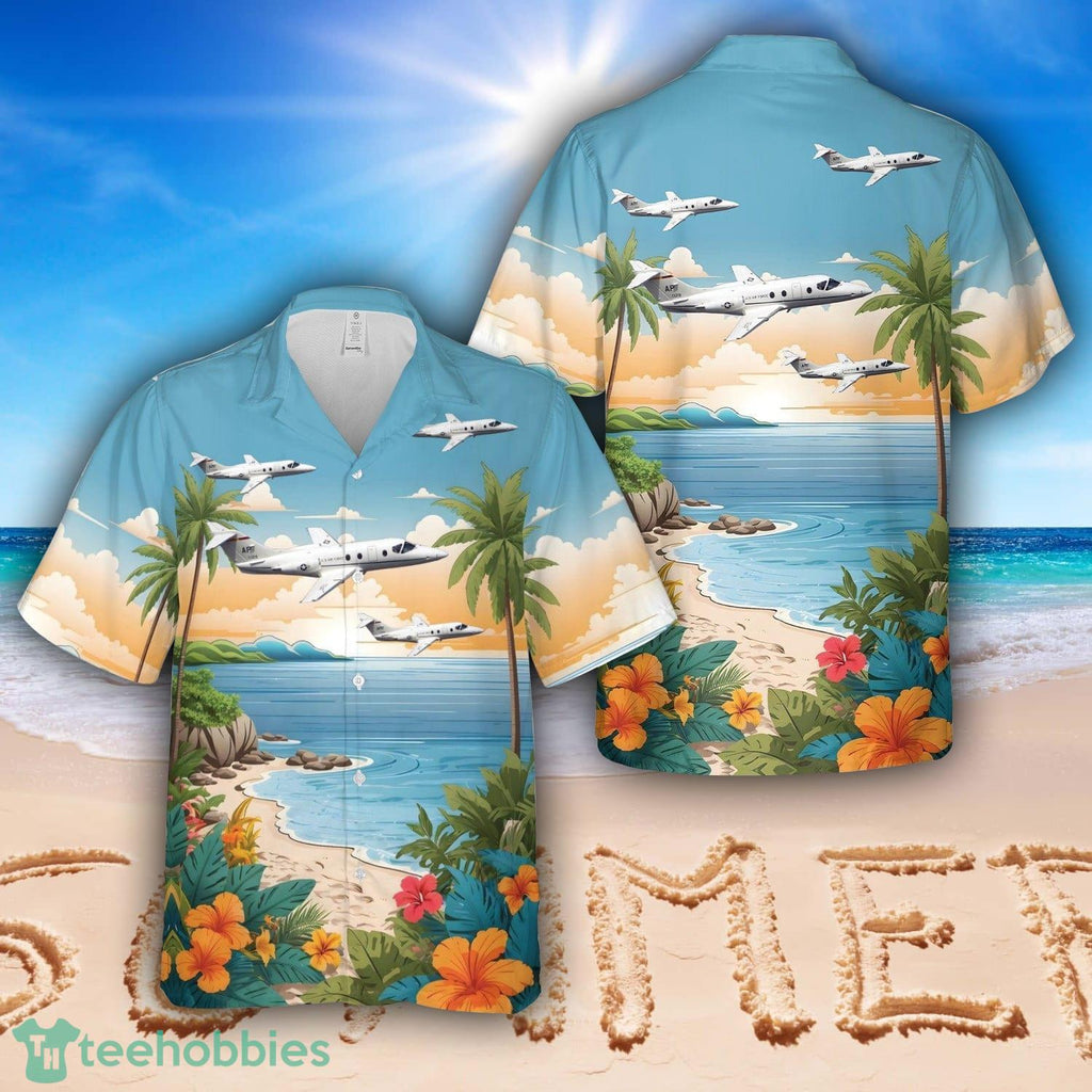US Air Force 32nd FTS Raytheon T-1A Jayhawk Hawaiian Shirt Aloha Beach Shirt