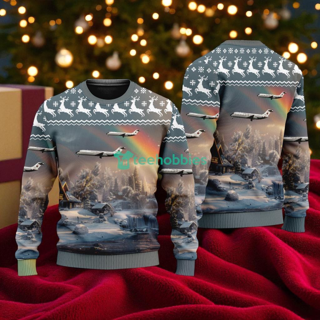 Us Air Force Mcdonnell Douglas C-9a American Airlines Christmas House Under The Rainbow Ugly Sweater For You