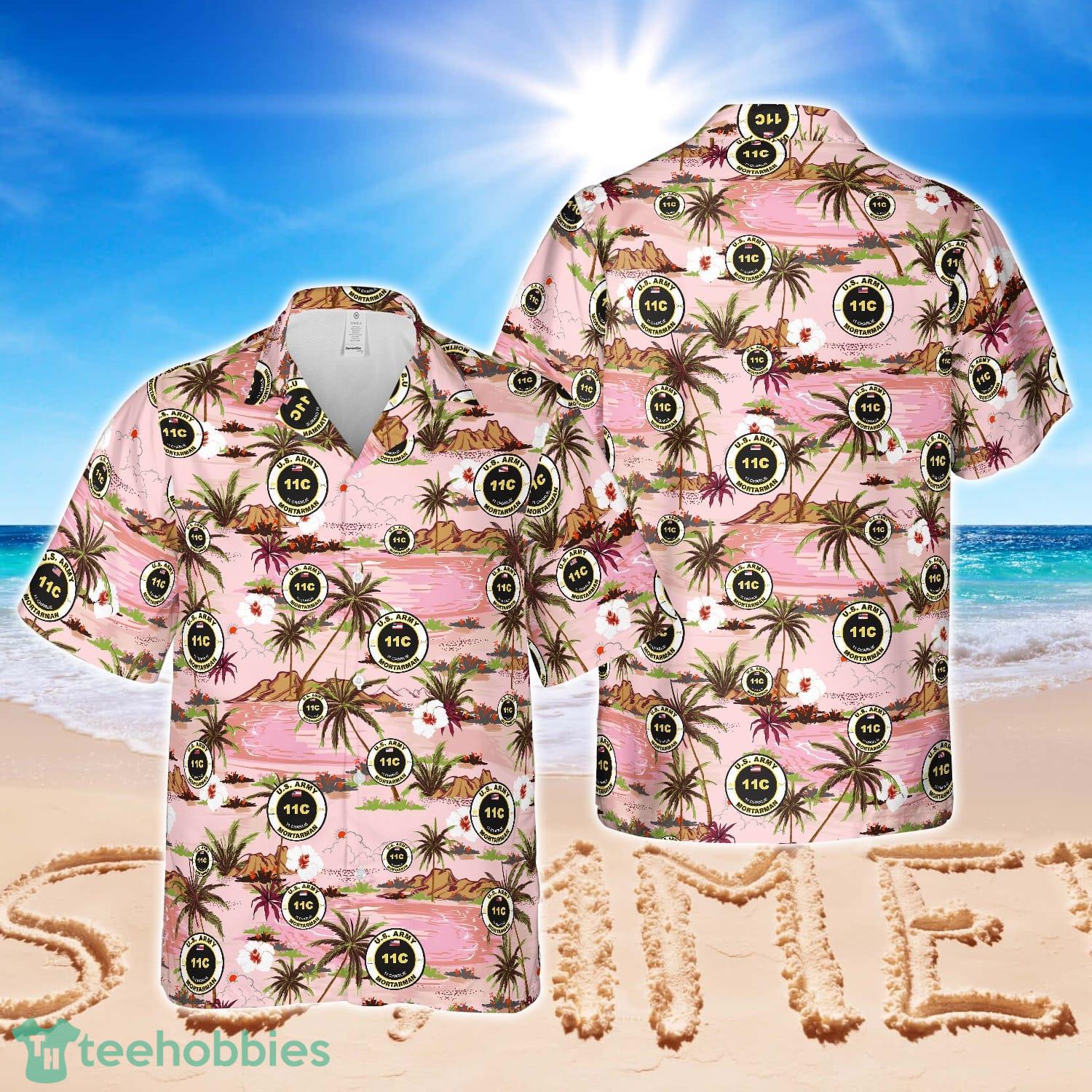 US Army 11C Indirect Fire Infantryman Hawaiian Shirt Beach Summer Shirt