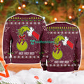 Virginia Tech Hokies Ncaa Grinch Hand Ugly Christmas Sweater 3D