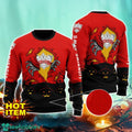 Vodka Scary Night Halloween Hand Pull Out Halloween 3D Sweater For Men and Women