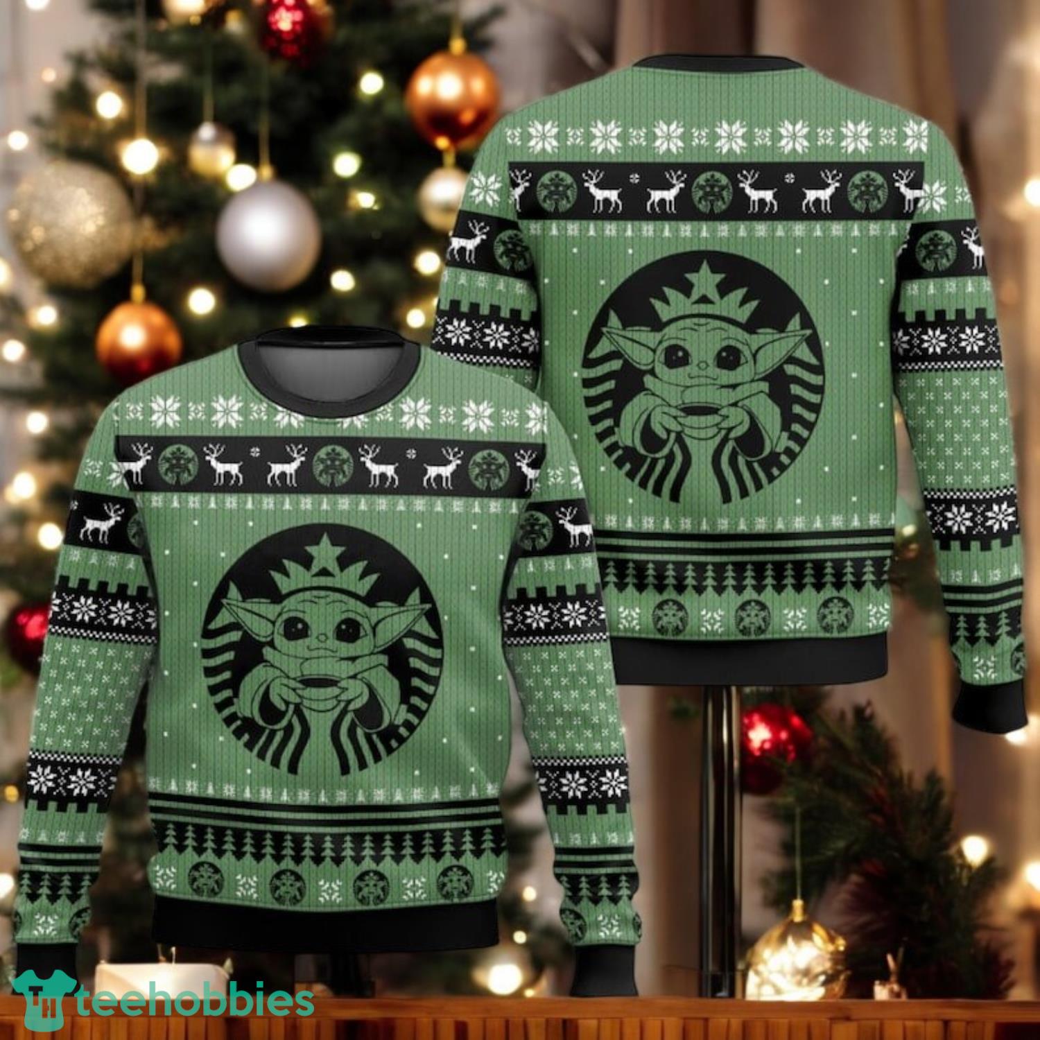 WDW Green Alien Holiday Ugly Sweater Cute Christmas Sweater