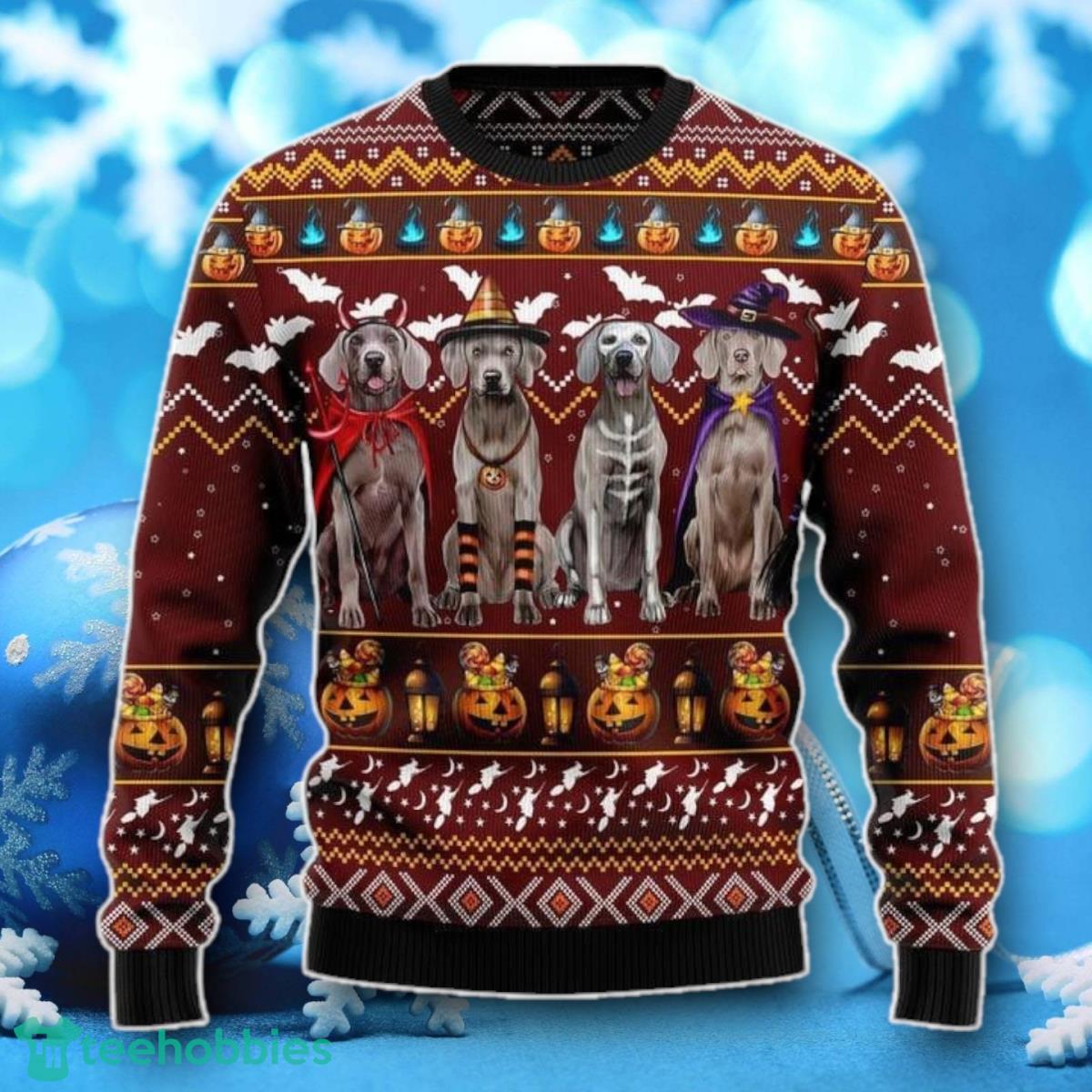 Weimaraner Ugly Christmas Sweater Unique Gift
