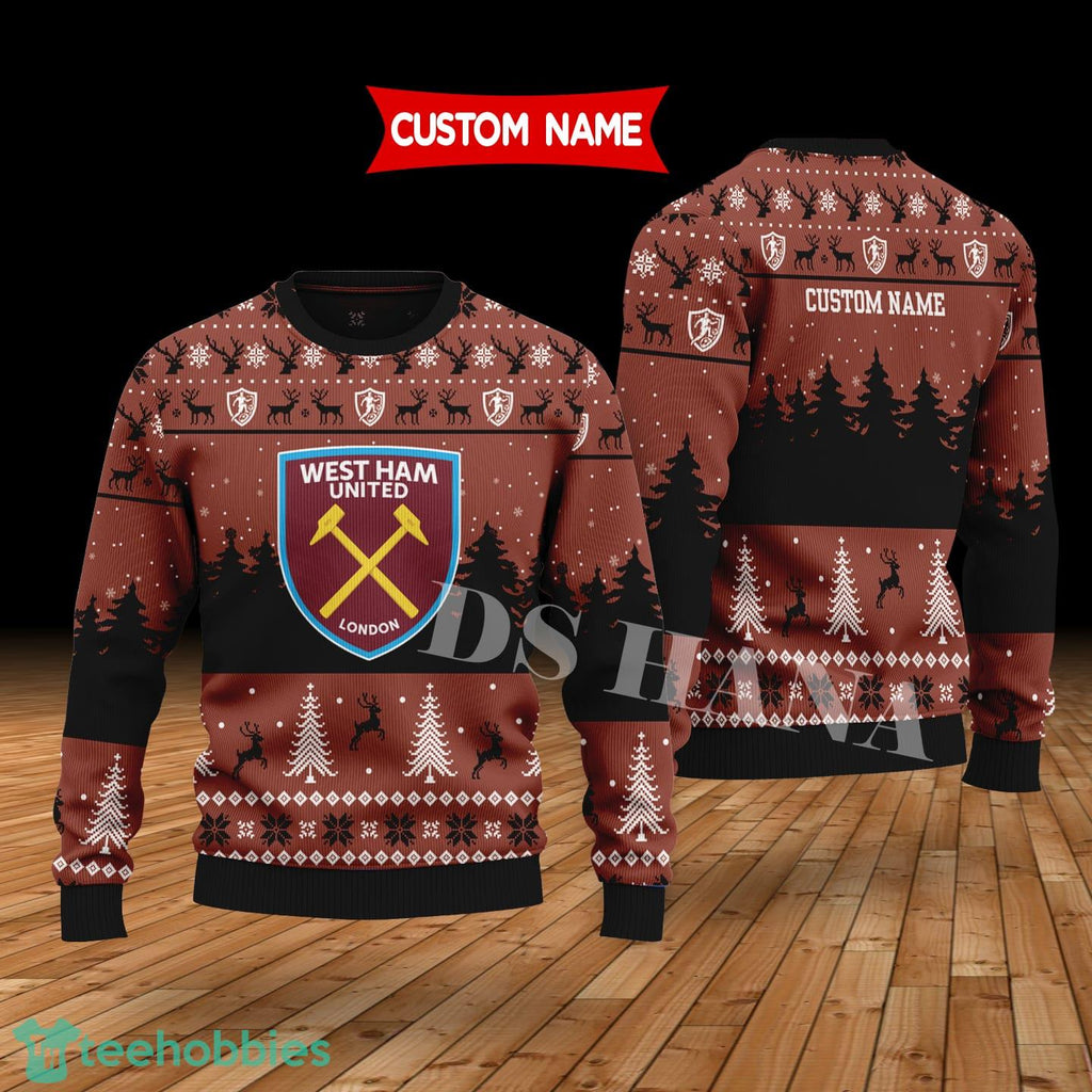 West Ham United Custom Name Merry Xmas Sweater For Soccer Sport Team’s Fans Sweater