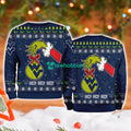 West Virginia Mountaineers Ncaa Grinch Hand Ugly Christmas Sweater 3D