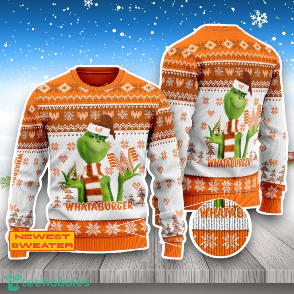 Whataburger The Grinch Ugly Christmas Sweater Trending For Fans