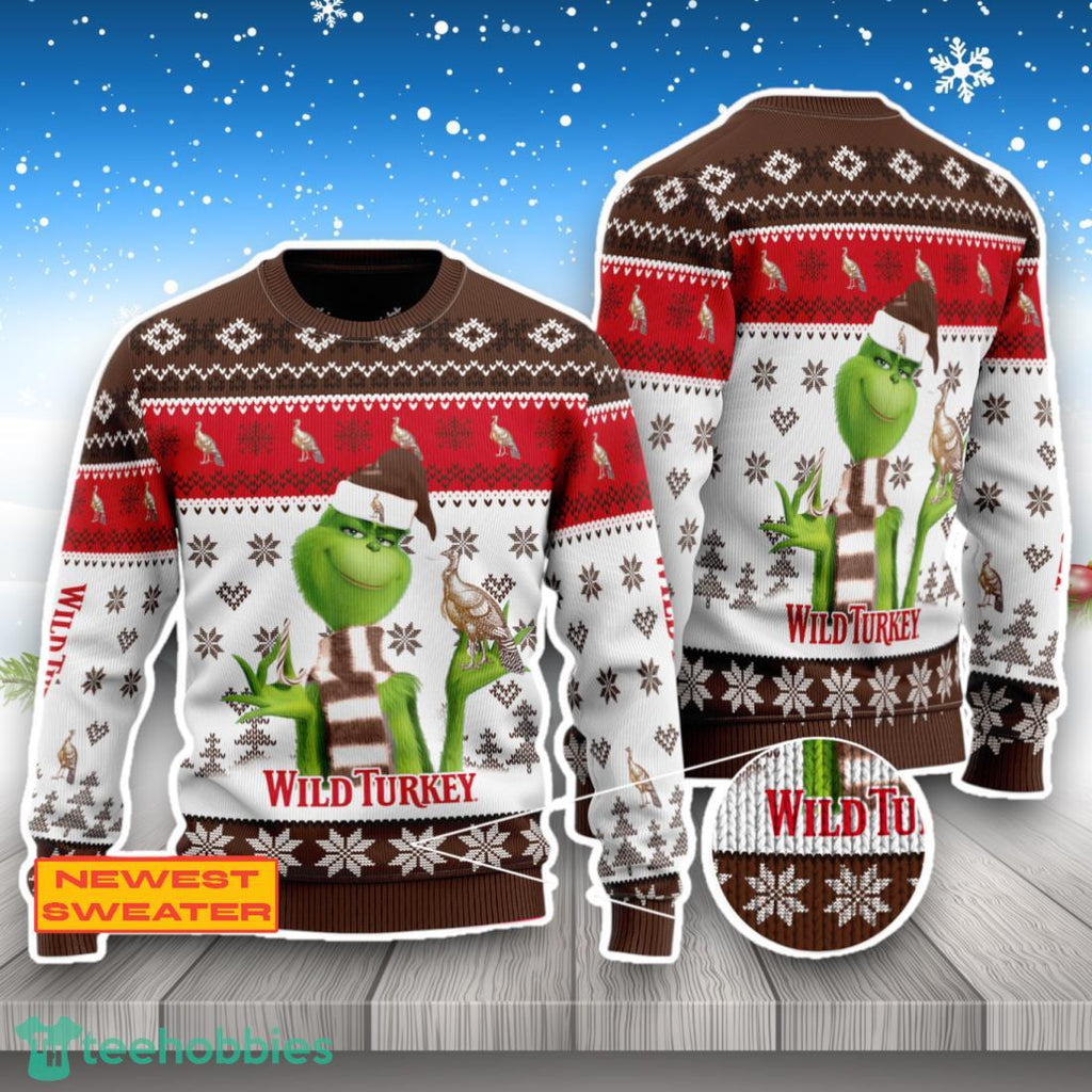 Wild Turkey The Grinch Ugly Christmas Sweater Trending For Fans