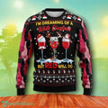 Wine Red Christmas Ugly Christmas Sweater For Men Women