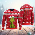 Wisconsin Badgers NCAA The Grinch Funny Merry Christmas Uglly Sweater 3D New Trend