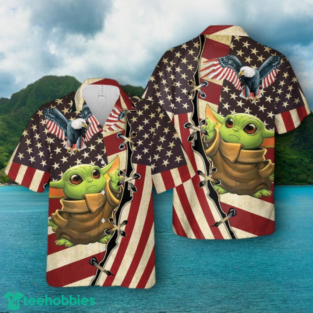 Yoda Eagle Independence Day Hawaiian Shirt Impressive Gift