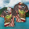 Yoda Eagle Independence Day Hawaiian Shirt Impressive Gift