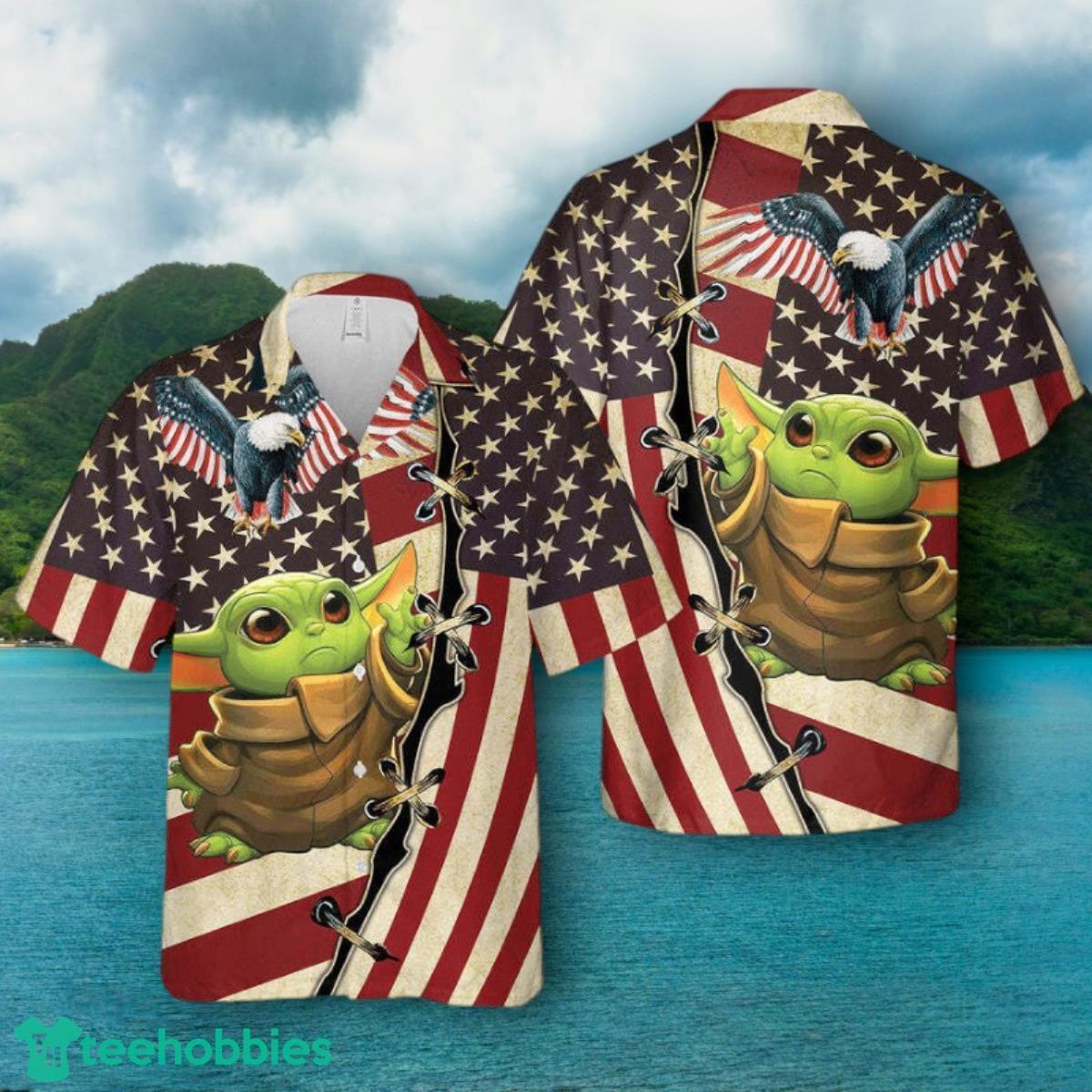 Yoda Eagle Independence Day Hawaiian Shirt Impressive Gift