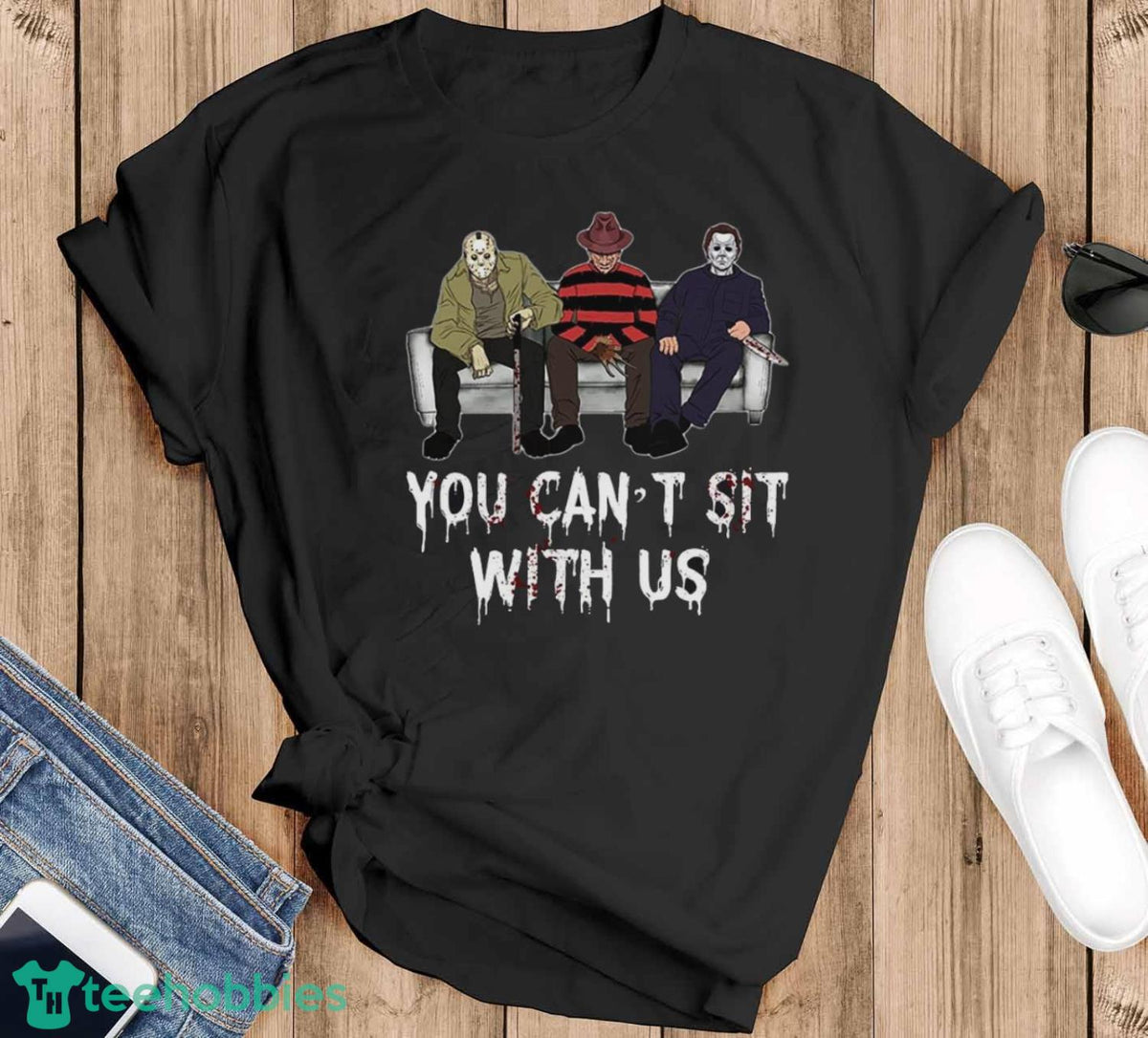You Can’t Sit With Us Horror Characters Vintage Unisex , , , Long Sleeve Tee